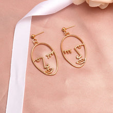 Load image into Gallery viewer, X&amp;P New Fashion Round Dangle Drop Korean Earrings For Women Geometric Round Heart Gold Earring Wedding 2020 kolczyki Jewelry