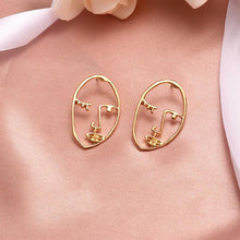 Load image into Gallery viewer, X&amp;P New Fashion Round Dangle Drop Korean Earrings For Women Geometric Round Heart Gold Earring Wedding 2020 kolczyki Jewelry