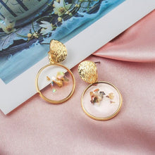 Load image into Gallery viewer, X&amp;P New Fashion Round Dangle Drop Korean Earrings For Women Geometric Round Heart Gold Earring Wedding 2020 kolczyki Jewelry