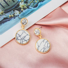Load image into Gallery viewer, X&amp;P New Fashion Round Dangle Drop Korean Earrings For Women Geometric Round Heart Gold Earring Wedding 2020 kolczyki Jewelry