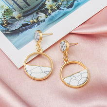 Load image into Gallery viewer, X&amp;P New Fashion Round Dangle Drop Korean Earrings For Women Geometric Round Heart Gold Earring Wedding 2020 kolczyki Jewelry