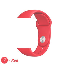 Load image into Gallery viewer, Sport Silicone Strap For Apple Watch band 38mm 42mm iWatch 4 band 44mm 40mm belt Bracelet correa Apple watch 5 4 3 2 Accessories