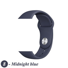Load image into Gallery viewer, Sport Silicone Strap For Apple Watch band 38mm 42mm iWatch 4 band 44mm 40mm belt Bracelet correa Apple watch 5 4 3 2 Accessories