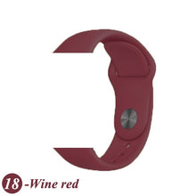 Load image into Gallery viewer, Sport Silicone Strap For Apple Watch band 38mm 42mm iWatch 4 band 44mm 40mm belt Bracelet correa Apple watch 5 4 3 2 Accessories