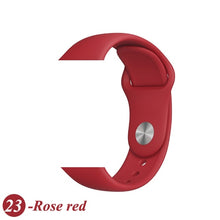 Load image into Gallery viewer, Sport Silicone Strap For Apple Watch band 38mm 42mm iWatch 4 band 44mm 40mm belt Bracelet correa Apple watch 5 4 3 2 Accessories