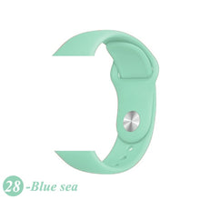 Load image into Gallery viewer, Sport Silicone Strap For Apple Watch band 38mm 42mm iWatch 4 band 44mm 40mm belt Bracelet correa Apple watch 5 4 3 2 Accessories