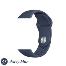 Load image into Gallery viewer, Sport Silicone Strap For Apple Watch band 38mm 42mm iWatch 4 band 44mm 40mm belt Bracelet correa Apple watch 5 4 3 2 Accessories