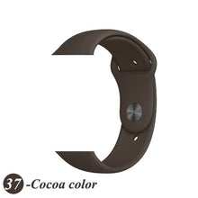 Load image into Gallery viewer, Sport Silicone Strap For Apple Watch band 38mm 42mm iWatch 4 band 44mm 40mm belt Bracelet correa Apple watch 5 4 3 2 Accessories