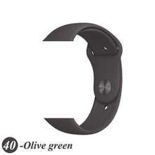 Load image into Gallery viewer, Sport Silicone Strap For Apple Watch band 38mm 42mm iWatch 4 band 44mm 40mm belt Bracelet correa Apple watch 5 4 3 2 Accessories