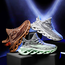 Load image into Gallery viewer, Fashion lace men's running shoes lightweight sports shoes breathable casual shoes New Twist Lace Luminous Casual Running Shoes