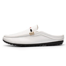 Load image into Gallery viewer, Summer New Half Drag Peas Leather Men Shoes Men's Sneakers Breathable Loafers Men's Moccasins Chaussure Homme Tenis Masculino