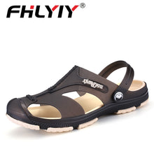Load image into Gallery viewer, Summer Men's Slippers Clogs Slip-On Garden Shoes Breathable Man Sandals Plus Size Male Beach Shoes Flip Flops Quick Dry
