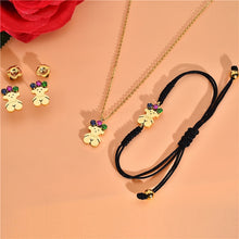 Load image into Gallery viewer, NEW TOUSES bear Jewelry Fashion Hot pendientes Alloy Letter Bracelet Chain Charm Bracelet Female Personality joyas anillo