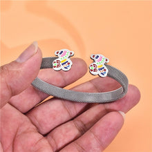 Load image into Gallery viewer, NEW TOUSES bear Jewelry Fashion Hot pendientes Alloy Letter Bracelet Chain Charm Bracelet Female Personality joyas anillo