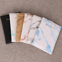 Load image into Gallery viewer, Fashion Women Men Passport Cover Pu Leather Marble Style  Travel ID Credit Card Passport Holder Packet Wallet Purse Bags Pouch