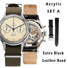 Load image into Gallery viewer, New Men Business Chronograph 1963 Watch Tourbillon Sapphire Acrylic Seagull Mechanical Watch 50m Waterproof Clock reloj hombre
