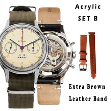 Load image into Gallery viewer, New Men Business Chronograph 1963 Watch Tourbillon Sapphire Acrylic Seagull Mechanical Watch 50m Waterproof Clock reloj hombre