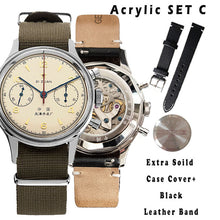 Load image into Gallery viewer, New Men Business Chronograph 1963 Watch Tourbillon Sapphire Acrylic Seagull Mechanical Watch 50m Waterproof Clock reloj hombre