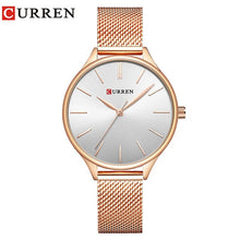 Load image into Gallery viewer, CURREN Women Watches Luxury Wrist watch relogio feminino Clock for Women Milanese Steel Lady Rose Gold Quartz Ladies Watch New