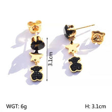 Load image into Gallery viewer, NEW TOUSES bear Jewelry Fashion Hot pendientes Alloy Letter Bracelet Chain Charm Bracelet Female Personality joyas anillo