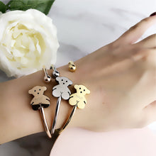 Load image into Gallery viewer, NEW TOUSES bear Jewelry Fashion Hot pendientes Alloy Letter Bracelet Chain Charm Bracelet Female Personality joyas anillo