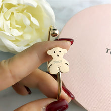 Load image into Gallery viewer, NEW TOUSES bear Jewelry Fashion Hot pendientes Alloy Letter Bracelet Chain Charm Bracelet Female Personality joyas anillo