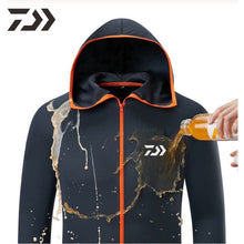 Load image into Gallery viewer, Daiwa chemise respirant vêtements de pêche hommes imperméable chemises de pêche à manches longues veste de pêche séchage rapide vêtements de pêche