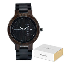 Load image into Gallery viewer, reloj hombre BOBO BIRD Antique Watch Men Top Luxury Brand Date Week Handmade Watches for Man relogio masculino Dropshipping OEM