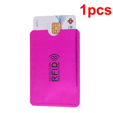 Load image into Gallery viewer, Anti Rfid Wallet Blocking Reader Lock Bank Card Holder Id Bank Card Case Protection Metal Credit NFC Holder Aluminium 6*9.3cm