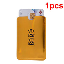 Load image into Gallery viewer, Anti Rfid Wallet Blocking Reader Lock Bank Card Holder Id Bank Card Case Protection Metal Credit NFC Holder Aluminium 6*9.3cm