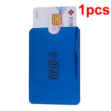 Load image into Gallery viewer, Anti Rfid Wallet Blocking Reader Lock Bank Card Holder Id Bank Card Case Protection Metal Credit NFC Holder Aluminium 6*9.3cm