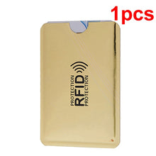 Load image into Gallery viewer, Anti Rfid Wallet Blocking Reader Lock Bank Card Holder Id Bank Card Case Protection Metal Credit NFC Holder Aluminium 6*9.3cm