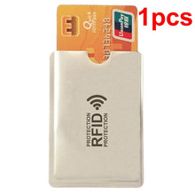 Load image into Gallery viewer, Anti Rfid Wallet Blocking Reader Lock Bank Card Holder Id Bank Card Case Protection Metal Credit NFC Holder Aluminium 6*9.3cm