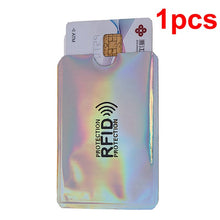 Load image into Gallery viewer, Anti Rfid Wallet Blocking Reader Lock Bank Card Holder Id Bank Card Case Protection Metal Credit NFC Holder Aluminium 6*9.3cm