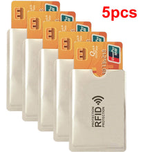 Load image into Gallery viewer, Anti Rfid Wallet Blocking Reader Lock Bank Card Holder Id Bank Card Case Protection Metal Credit NFC Holder Aluminium 6*9.3cm