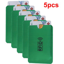 Load image into Gallery viewer, Anti Rfid Wallet Blocking Reader Lock Bank Card Holder Id Bank Card Case Protection Metal Credit NFC Holder Aluminium 6*9.3cm