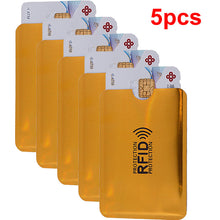Load image into Gallery viewer, Anti Rfid Wallet Blocking Reader Lock Bank Card Holder Id Bank Card Case Protection Metal Credit NFC Holder Aluminium 6*9.3cm
