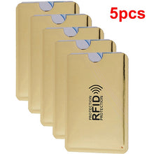 Load image into Gallery viewer, Anti Rfid Wallet Blocking Reader Lock Bank Card Holder Id Bank Card Case Protection Metal Credit NFC Holder Aluminium 6*9.3cm