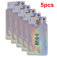 Load image into Gallery viewer, Anti Rfid Wallet Blocking Reader Lock Bank Card Holder Id Bank Card Case Protection Metal Credit NFC Holder Aluminium 6*9.3cm