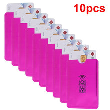Load image into Gallery viewer, Anti Rfid Wallet Blocking Reader Lock Bank Card Holder Id Bank Card Case Protection Metal Credit NFC Holder Aluminium 6*9.3cm