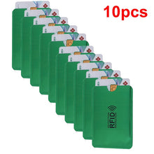 Load image into Gallery viewer, Anti Rfid Wallet Blocking Reader Lock Bank Card Holder Id Bank Card Case Protection Metal Credit NFC Holder Aluminium 6*9.3cm
