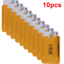 Load image into Gallery viewer, Anti Rfid Wallet Blocking Reader Lock Bank Card Holder Id Bank Card Case Protection Metal Credit NFC Holder Aluminium 6*9.3cm