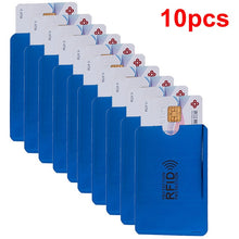 Load image into Gallery viewer, Anti Rfid Wallet Blocking Reader Lock Bank Card Holder Id Bank Card Case Protection Metal Credit NFC Holder Aluminium 6*9.3cm