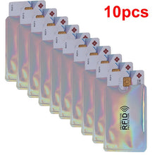 Load image into Gallery viewer, Anti Rfid Wallet Blocking Reader Lock Bank Card Holder Id Bank Card Case Protection Metal Credit NFC Holder Aluminium 6*9.3cm