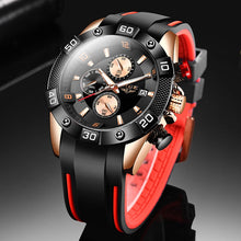 Load image into Gallery viewer, LIGE 2020 New Fashion Men Watches with Silicone Strap Top Brand Luxury Sport Chronograph Male Quartz Watch Men Relogio Masculino