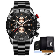 Load image into Gallery viewer, LIGE 2020 New Fashion Men Watches with Silicone Strap Top Brand Luxury Sport Chronograph Male Quartz Watch Men Relogio Masculino