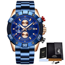 Load image into Gallery viewer, LIGE 2020 New Fashion Men Watches with Silicone Strap Top Brand Luxury Sport Chronograph Male Quartz Watch Men Relogio Masculino