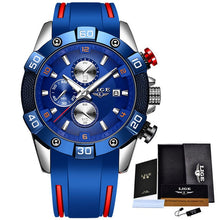 Load image into Gallery viewer, LIGE 2020 New Fashion Men Watches with Silicone Strap Top Brand Luxury Sport Chronograph Male Quartz Watch Men Relogio Masculino