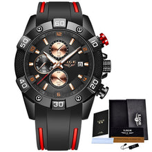 Load image into Gallery viewer, LIGE 2020 New Fashion Men Watches with Silicone Strap Top Brand Luxury Sport Chronograph Male Quartz Watch Men Relogio Masculino