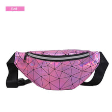 Load image into Gallery viewer, AIREEBAY Olografica Marsupi Donne Rosa Argento Pacchetto di Fanny Sacchetto Della Cinghia Del Sacchetto Femminile Nero Geometrica Marsupi Laser Cassa Del Telefono Del Sacchetto